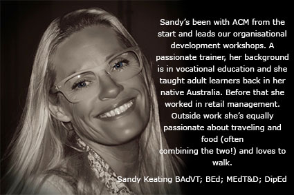 sandy keating image and biog